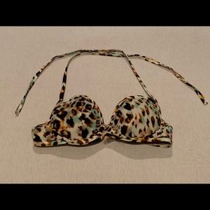Cheetah print swim top